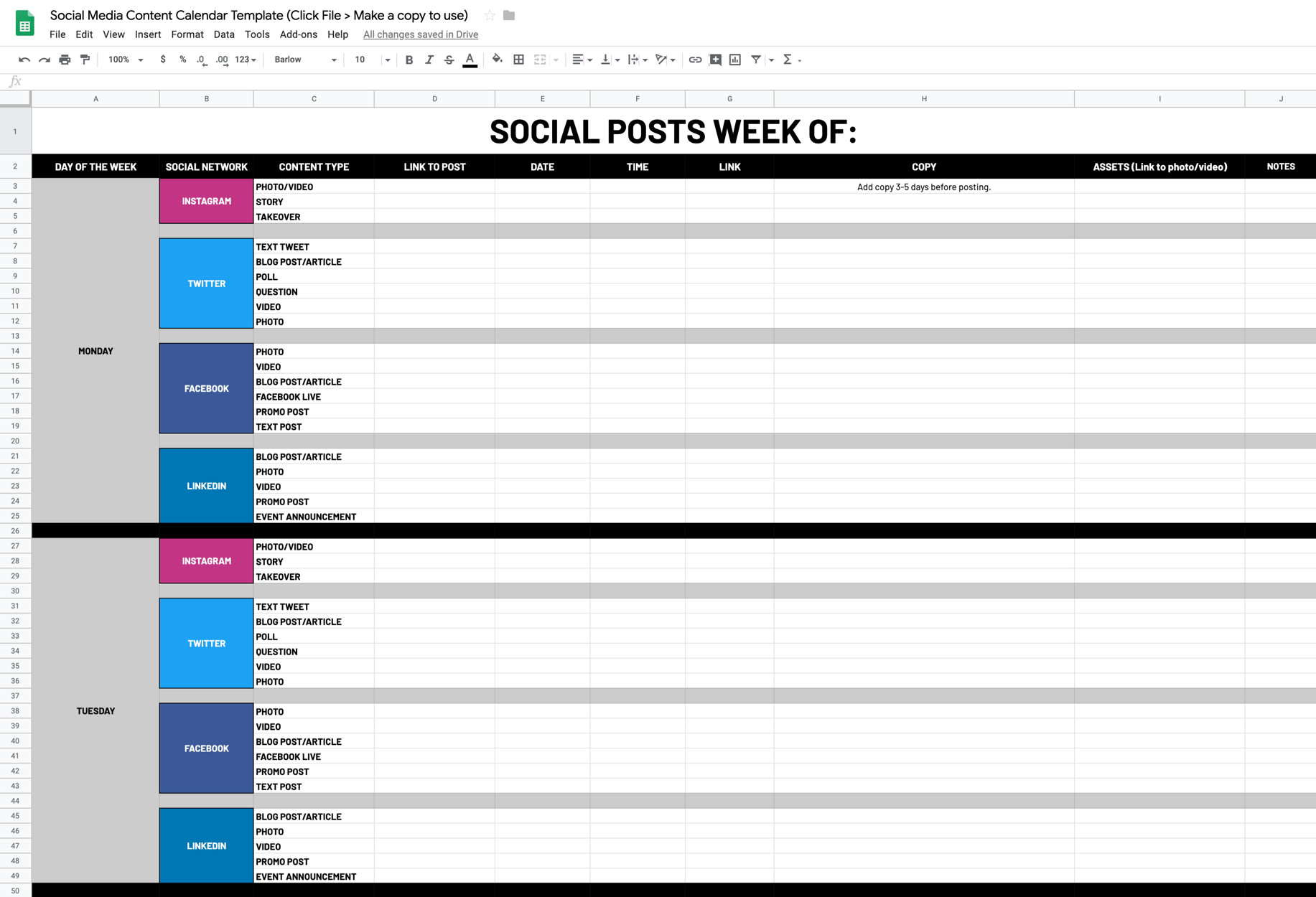 why your brand should use a social media calendar templates